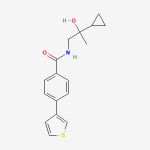 molecular formula C17H19NO2S B3014484 N-(2-cyclopropyl-2-hydroxypropyl)-4-(thiophen-3-yl)benzamide CAS No. 2034578-89-5
