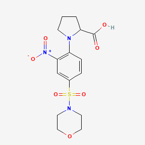 1-[4-(Morpholine-4-sulfonyl)-2-nitrophenyl]pyrrolidine-2-carboxylic acid