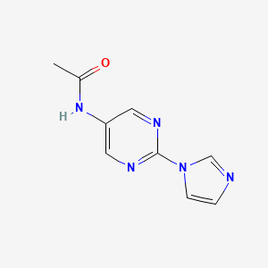 molecular formula C9H9N5O B3014491 N-(2-(1H-imidazol-1-yl)pyrimidin-5-yl)acetamide CAS No. 1421490-49-4
