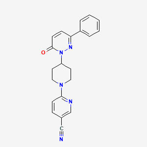 6-[4-(6-Oxo-3-phenylpyridazin-1-yl)piperidin-1-yl]pyridine-3-carbonitrile