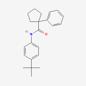 molecular formula C22H27NO B3014510 N-(4-tert-butylphenyl)-1-phenylcyclopentane-1-carboxamide CAS No. 1024124-77-3