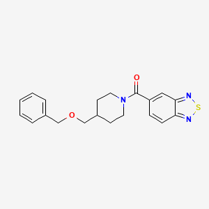molecular formula C20H21N3O2S B3014519 Benzo[c][1,2,5]thiadiazol-5-yl(4-((benzyloxy)methyl)piperidin-1-yl)methanone CAS No. 1226441-08-2