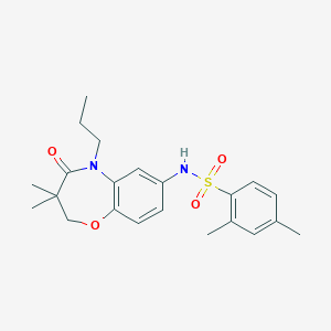 N-(3,3-dimethyl-4-oxo-5-propyl-2,3,4,5-tetrahydrobenzo[b][1,4]oxazepin-7-yl)-2,4-dimethylbenzenesulfonamide