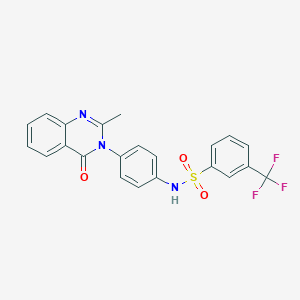 N-(4-(2-methyl-4-oxoquinazolin-3(4H)-yl)phenyl)-3-(trifluoromethyl)benzenesulfonamide