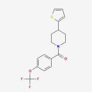 (4-(Thiophen-2-yl)piperidin-1-yl)(4-(trifluoromethoxy)phenyl)methanone