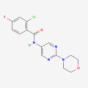 2-chloro-4-fluoro-N-(2-morpholinopyrimidin-5-yl)benzamide