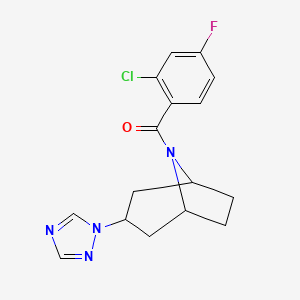 ((1R,5S)-3-(1H-1,2,4-triazol-1-yl)-8-azabicyclo[3.2.1]octan-8-yl)(2-chloro-4-fluorophenyl)methanone