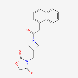 3-((1-(2-(Naphthalen-1-yl)acetyl)azetidin-3-yl)methyl)oxazolidine-2,4-dione