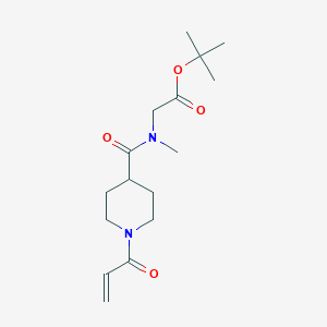 Tert-butyl 2-[methyl-(1-prop-2-enoylpiperidine-4-carbonyl)amino]acetate