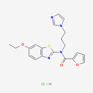 N-(3-(1H-imidazol-1-yl)propyl)-N-(6-ethoxybenzo[d]thiazol-2-yl)furan-2-carboxamide hydrochloride