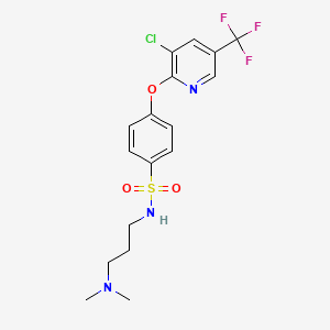 4-((3-Chloro-5-(trifluoromethyl)-2-pyridinyl)oxy)-N-(3-(dimethylamino)propyl)benzenesulfonamide