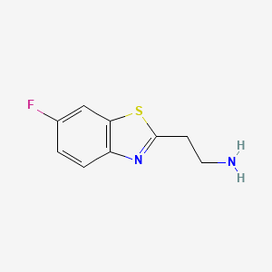 molecular formula C9H9FN2S B3014612 2-Benzothiazoleethanamine, 6-fluoro- CAS No. 210428-33-4