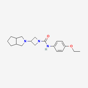 molecular formula C19H27N3O2 B3014616 N-(4-ethoxyphenyl)-3-{octahydrocyclopenta[c]pyrrol-2-yl}azetidine-1-carboxamide CAS No. 2415582-29-3