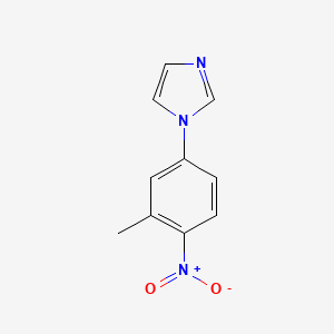 molecular formula C10H9N3O2 B3014619 1-(3-甲基-4-硝基苯基)-1H-咪唑 CAS No. 102791-92-4