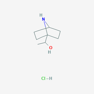 molecular formula C8H16ClNO B3014632 1-(7-Azabicyclo[2.2.1]heptan-1-yl)ethan-1-ol hydrochloride CAS No. 2225142-52-7