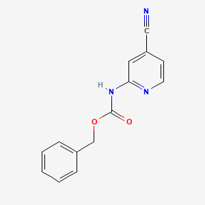 molecular formula C14H11N3O2 B3014668 benzyl N-(4-cyanopyridin-2-yl)carbamate CAS No. 1260826-49-0
