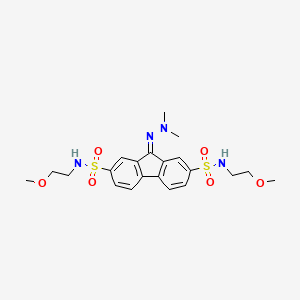 9-(dimethylhydrazinylidene)-2-N,7-N-bis(2-methoxyethyl)fluorene-2,7-disulfonamide