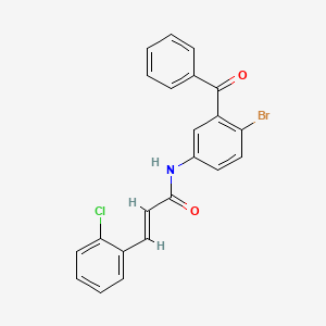 (E)-N-(3-benzoyl-4-bromophenyl)-3-(2-chlorophenyl)acrylamide