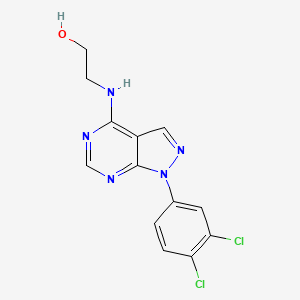 2-((1-(3,4-dichlorophenyl)-1H-pyrazolo[3,4-d]pyrimidin-4-yl)amino)ethanol