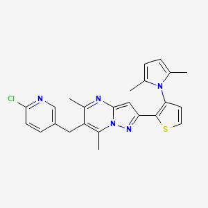 6-[(6-chloro-3-pyridinyl)methyl]-2-[3-(2,5-dimethyl-1H-pyrrol-1-yl)-2-thienyl]-5,7-dimethylpyrazolo[1,5-a]pyrimidine