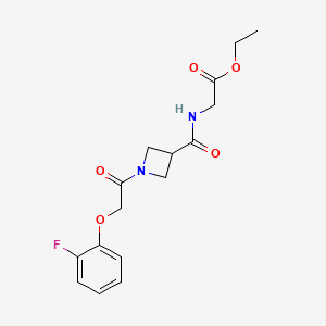 Ethyl 2-(1-(2-(2-fluorophenoxy)acetyl)azetidine-3-carboxamido)acetate