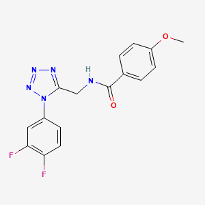 N-((1-(3,4-difluorophenyl)-1H-tetrazol-5-yl)methyl)-4-methoxybenzamide