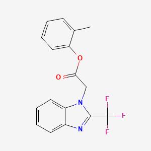 2-methylphenyl 2-[2-(trifluoromethyl)-1H-1,3-benzimidazol-1-yl]acetate