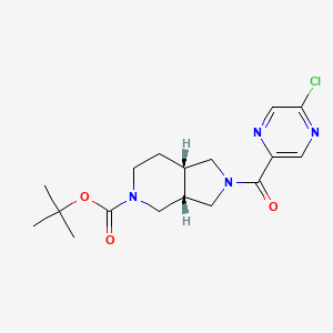 Tert-butyl (3aR,7aS)-2-(5-chloropyrazine-2-carbonyl)-3,3a,4,6,7,7a-hexahydro-1H-pyrrolo[3,4-c]pyridine-5-carboxylate