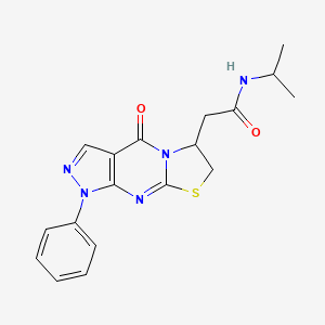 N-isopropyl-2-(4-oxo-1-phenyl-1,4,6,7-tetrahydropyrazolo[3,4-d]thiazolo[3,2-a]pyrimidin-6-yl)acetamide