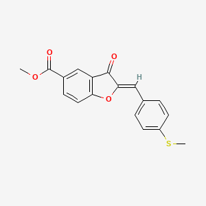 (Z)-methyl 2-(4-(methylthio)benzylidene)-3-oxo-2,3-dihydrobenzofuran-5-carboxylate
