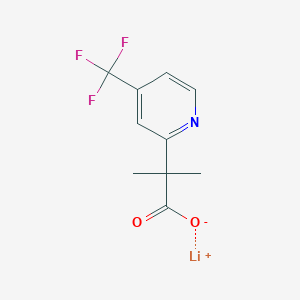 Lithium;2-methyl-2-[4-(trifluoromethyl)pyridin-2-yl]propanoate