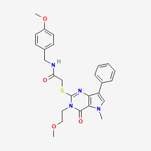 N-(4-methoxybenzyl)-2-((3-(2-methoxyethyl)-5-methyl-4-oxo-7-phenyl-4,5-dihydro-3H-pyrrolo[3,2-d]pyrimidin-2-yl)thio)acetamide