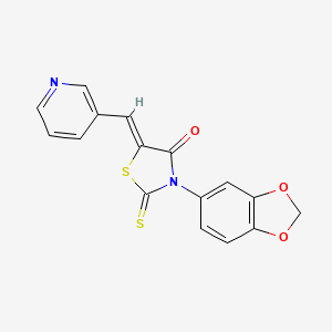 (Z)-3-(benzo[d][1,3]dioxol-5-yl)-5-(pyridin-3-ylmethylene)-2-thioxothiazolidin-4-one