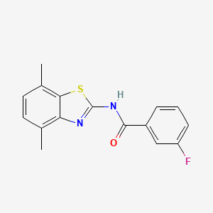 N-(4,7-dimethyl-1,3-benzothiazol-2-yl)-3-fluorobenzamide
