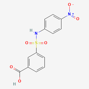 molecular formula C13H10N2O6S B3014777 3-[(4-nitrophenyl)sulfamoyl]benzoic Acid 