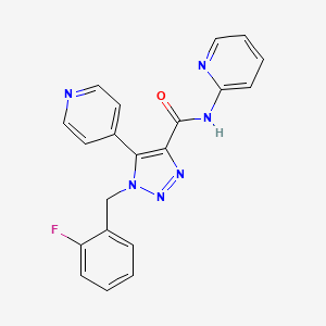 1-(2-fluorobenzyl)-N-(pyridin-2-yl)-5-(pyridin-4-yl)-1H-1,2,3-triazole-4-carboxamide