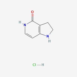 1H,2H,3H-pyrrolo[3,2-c]pyridin-4-ol hydrochloride