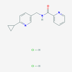 N-[(6-Cyclopropylpyridin-3-yl)methyl]pyridine-2-carboxamide;dihydrochloride