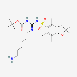 tert-butyl N-[N'-(6-aminohexyl)-N-[(2,2,4,6,7-pentamethyl-3H-1-benzofuran-5-yl)sulfonyl]carbamimidoyl]carbamate