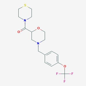 Thiomorpholin-4-yl-[4-[[4-(trifluoromethoxy)phenyl]methyl]morpholin-2-yl]methanone