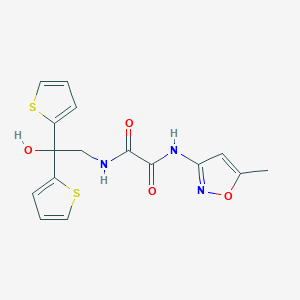 N'-[2-hydroxy-2,2-bis(thiophen-2-yl)ethyl]-N-(5-methyl-1,2-oxazol-3-yl)ethanediamide