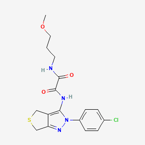 N'-[2-(4-chlorophenyl)-4,6-dihydrothieno[3,4-c]pyrazol-3-yl]-N-(3-methoxypropyl)oxamide
