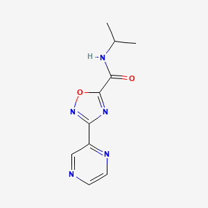 molecular formula C10H11N5O2 B3014813 N-isopropyl-3-(pyrazin-2-yl)-1,2,4-oxadiazole-5-carboxamide CAS No. 1040707-42-3