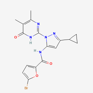5-bromo-N-(3-cyclopropyl-1-(4,5-dimethyl-6-oxo-1,6-dihydropyrimidin-2-yl)-1H-pyrazol-5-yl)furan-2-carboxamide