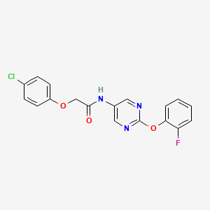 2-(4-chlorophenoxy)-N-[2-(2-fluorophenoxy)pyrimidin-5-yl]acetamide