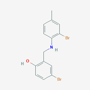 4-Bromo-2-{[(2-bromo-4-methylphenyl)amino]methyl}phenol