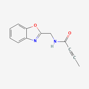 molecular formula C12H10N2O2 B3014849 N-(1,3-Benzoxazol-2-ylmethyl)but-2-ynamide CAS No. 2411274-80-9