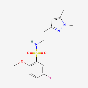 N-(2-(1,5-dimethyl-1H-pyrazol-3-yl)ethyl)-5-fluoro-2-methoxybenzenesulfonamide