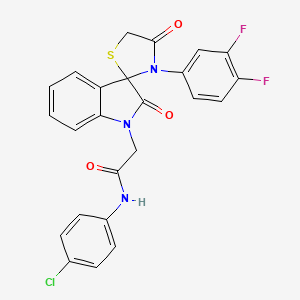 N-(4-chlorophenyl)-2-(3'-(3,4-difluorophenyl)-2,4'-dioxospiro[indoline-3,2'-thiazolidin]-1-yl)acetamide