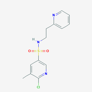 6-chloro-5-methyl-N-[2-(pyridin-2-yl)ethyl]pyridine-3-sulfonamide